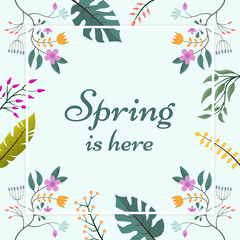 spring background with leaves