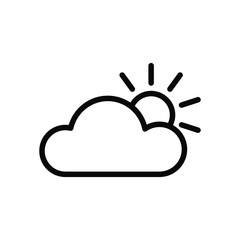 Partly cloudy icon template