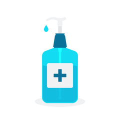 Hand sanitizer pump bottle sign. Vector illustration