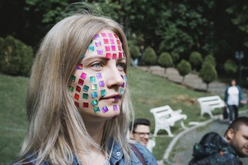 portrait of a girl with a mask