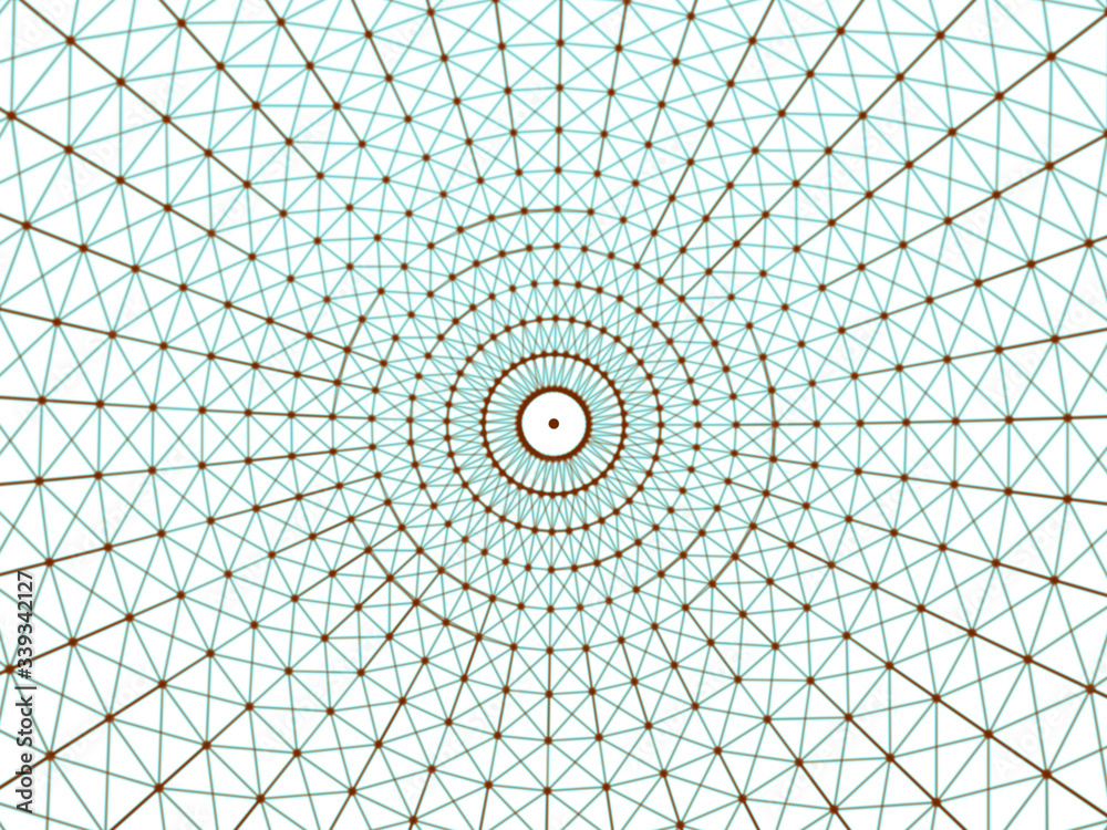 Wall mural abstract geometry surfaces, lines and points background, used as digital wallpaper and technology ba