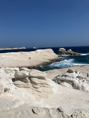 white cliff near the sea