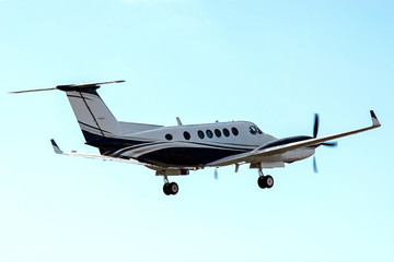 the plane is flying