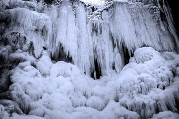 Winter Frozen Waterfall Upstate New York Hiking