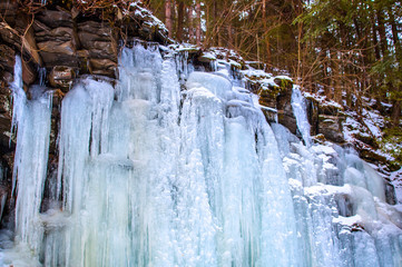 Winter Frozen Waterfall Upstate New York Hiking