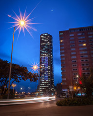 night traffic in the city