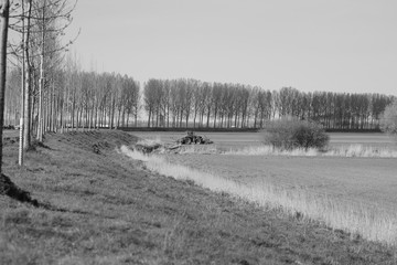 landscape tractor field
