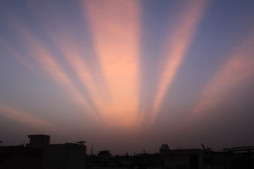 1st rays of the morning sun