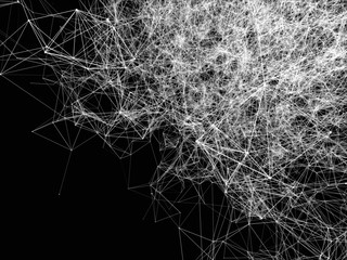 Abstract geometry surfaces, lines and points background, Used as digital wallpaper and technology background.
