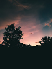 sunset in the mountains