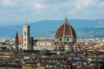 Florence Cathedral Amidst Town Against Sky