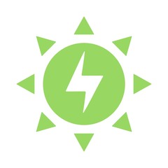 Solar energy, eco energy icon. Recycle, energy saving symbols. Ecology icon.