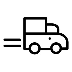 Fast delivery icon. Cargo shipping symbol. Flat icon design for perfect web and mobile e-commerce apps.