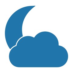 Beautiful moon icon illustrating Ramadan. Flat icon design.