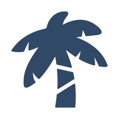 Date palm tree. Ramadan symbol. Date tree in flat style.