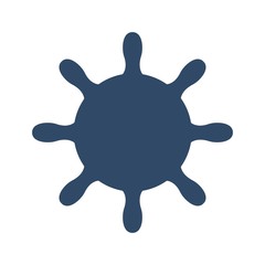 Virus icon in flat style. Infectious bacteria symbol. Covid-19, coronavirus sign.