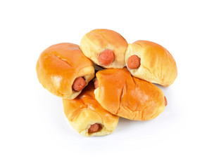 Mini Sausage Roll Isolated on white back ground