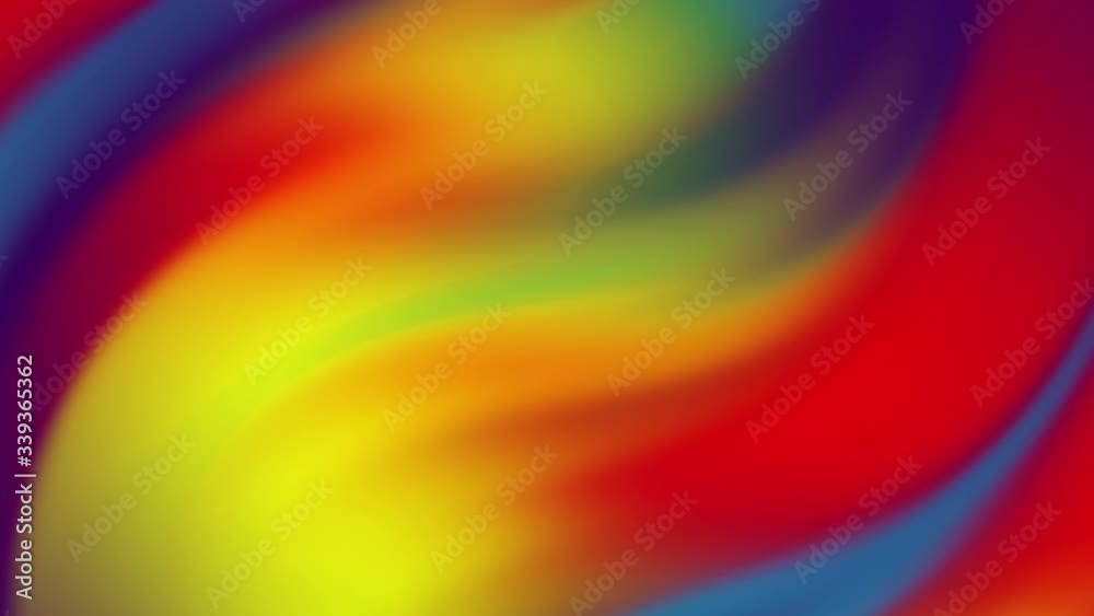 Poster bright colored seamless loop twisted gradient background.3d render rows colorful purple red yellow b