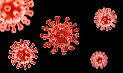 Coronavirus 2019-nCov novel coronavirus concept resposible for asian flu outbreak and coronaviruses influenza as dangerous flu strain cases as a pandemic. Microscope virus close up.