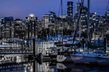 Vancouver harbor in summer time