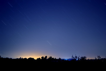 Beautiful cobalt blue sky at dusk