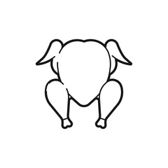 Shape of fried chicken vector illustration