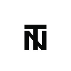 tn nt minimal logo icon desig vector