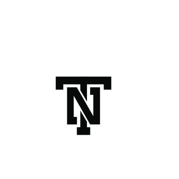 Tn Nt Minimal Logo Icon Desig Vector