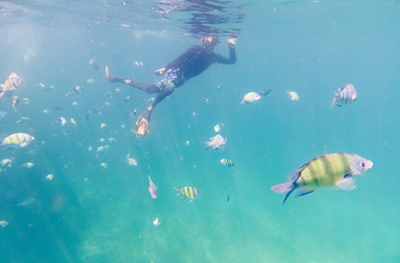 Snorking on excursions to the islands
