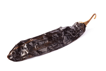 Pasilia Chilli cayenne dry Mexico hot pepper pod in white