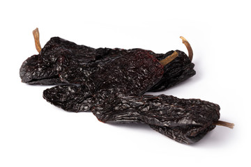 Ancho Grande Chilli cayenne dry Mexico hot pepper pod in white