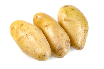 potatoes isolated on white background