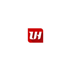 UH/WH creative abstract design logo