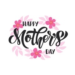 Happy Mother's Day vector banner. Holiday typography design illustration.