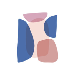 Colorful abstract shapes flat vector illustration. Conceptual geometric drawings