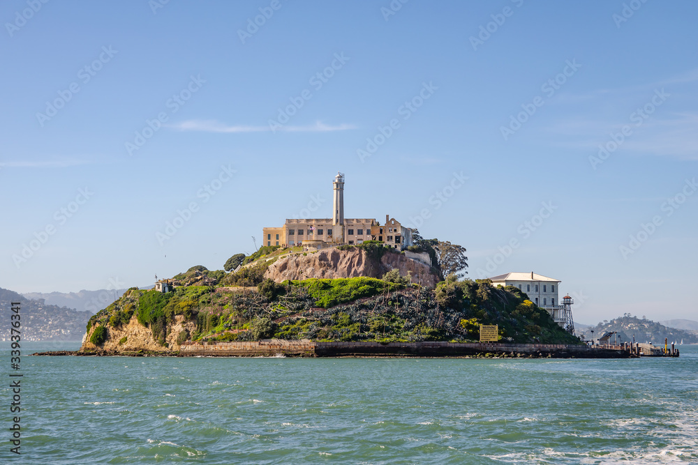 Wall mural View of Alcatraz Island in San Francisco