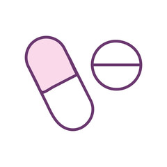 Pills line style icon vector design