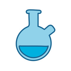 Science flask line and fill style icon vector design