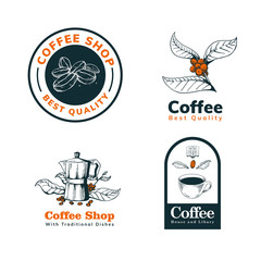 coffee logo hand draw