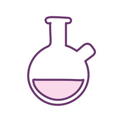 Science flask line style icon vector design