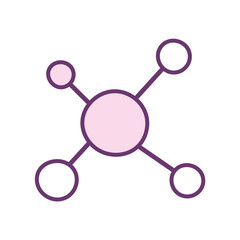 Isolated atom line style icon vector design