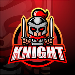 Knight mascot esport logo design