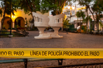 Contingencia por COVID-19 Coronavirus, acceso prohibido a Plaza Santa Lucía durante...
