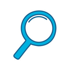 Isolated lupe line and fill style icon vector design