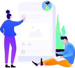 illustration of a man with a notebook