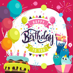 Obraz na płótnie Canvas Happy Birthday Card