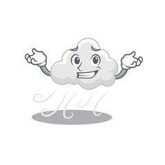 A picture of grinning cloudy windy cartoon design concept