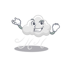 A dazzling cloudy windy mascot design concept with happy face