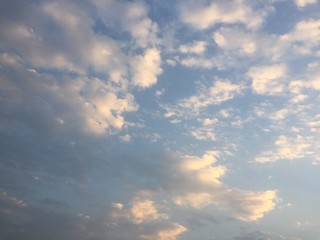 beautiful clouds in the sky on a clear weather day
