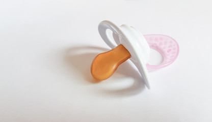 pacifier one pink isolated for background